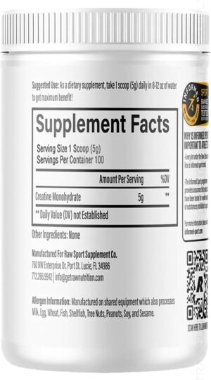 Creatine Monohidrato 100 Servicios