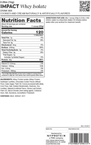 Impact Whey Protein 1kg Vanilla