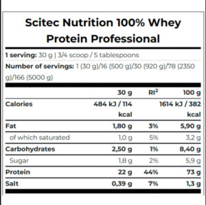100% Whey Protein Profesional 5lb Vanilla