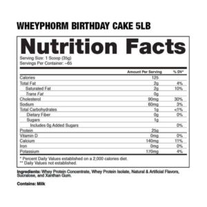 Whey Phorm 5lb Birthday Cake