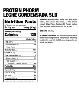 Protein Phorm 5lb Leche Condensada
