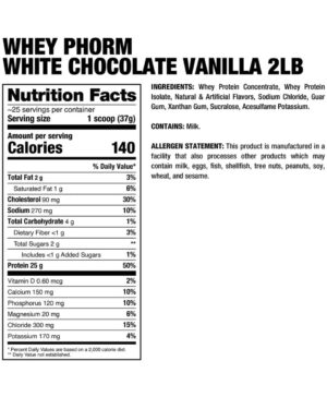 Whey Phorm 2lb Vainilla