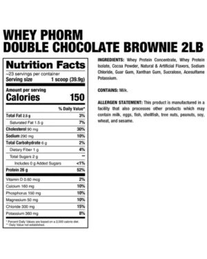 Whey Phorm 2lb Double Chocolate Nueva