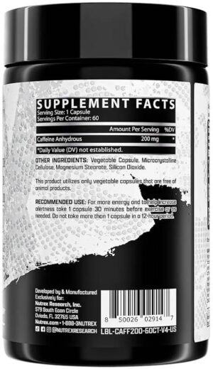 Cafeine 200mg x 60cap