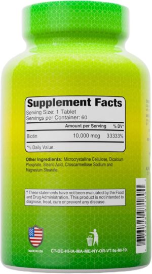 Biotin 10000mcg x 120cap