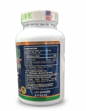 Zinc 50mg x 100cap