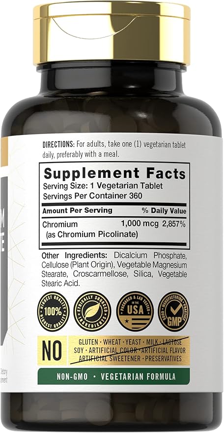 Picolinate Chromium 1000mcg x 360tab