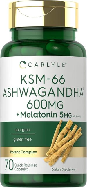 Ksm-66 Ashwagandha 600mg +melatonina 5mg